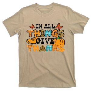 In All Things Thanks Thanksgiving Christian T-Shirt