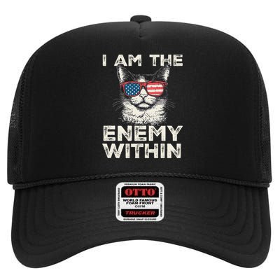 I Am The Enemy Within Kamala Harris 2024 Merch High Crown Mesh Back Trucker Hat