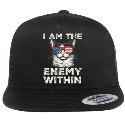 I Am The Enemy Within Kamala Harris 2024 Merch Flat Bill Trucker Hat