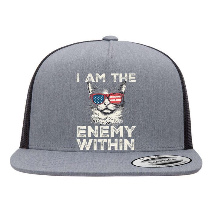 I Am The Enemy Within Kamala Harris 2024 Merch Flat Bill Trucker Hat