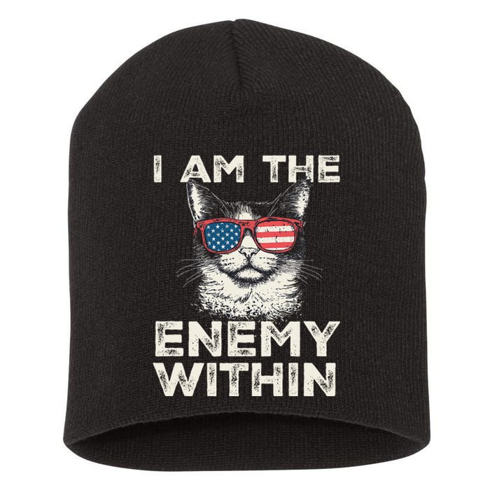 I Am The Enemy Within Kamala Harris 2024 Merch Short Acrylic Beanie