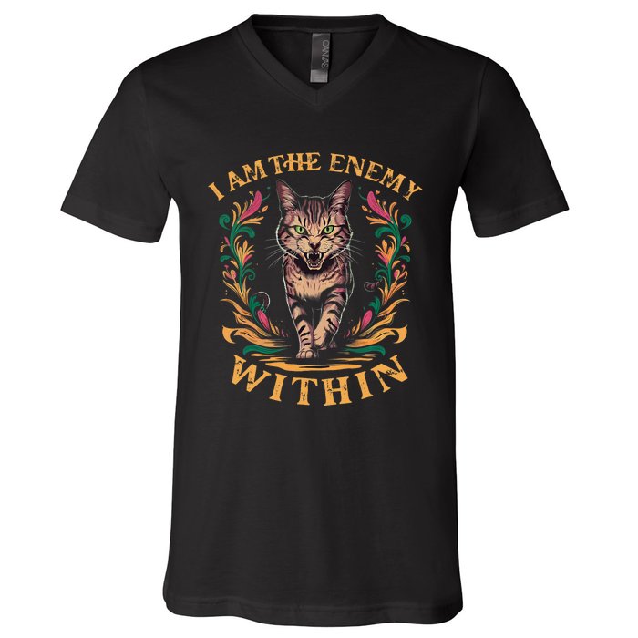 I Am The Enemy Within V-Neck T-Shirt