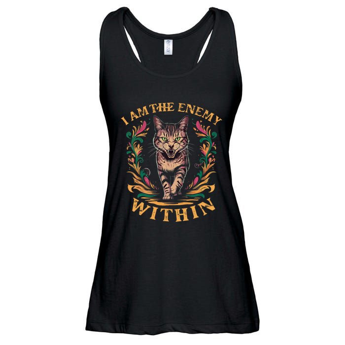 I Am The Enemy Within Ladies Essential Flowy Tank