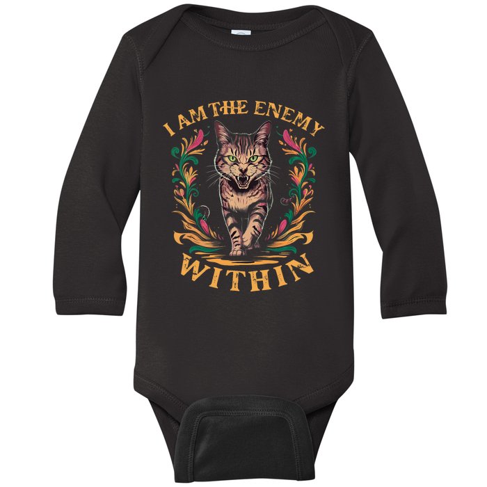 I Am The Enemy Within Baby Long Sleeve Bodysuit