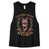 I Am The Enemy Within Women's Racerback Cropped Tank