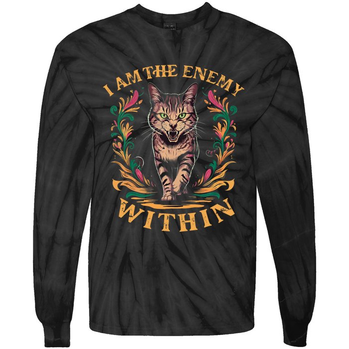 I Am The Enemy Within Tie-Dye Long Sleeve Shirt