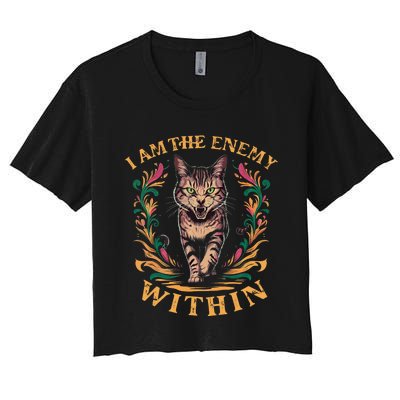 I Am The Enemy Within Women's Crop Top Tee