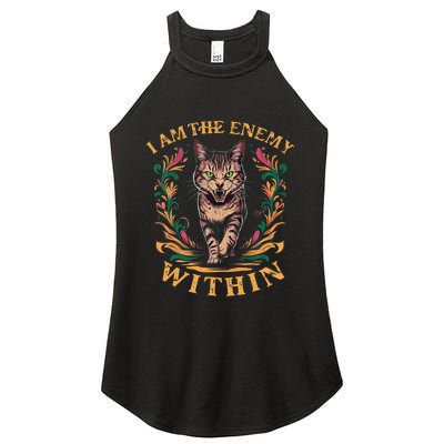 I Am The Enemy Within Women's Perfect Tri Rocker Tank