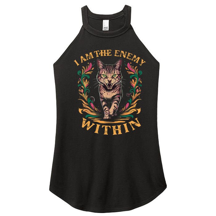 I Am The Enemy Within Women's Perfect Tri Rocker Tank