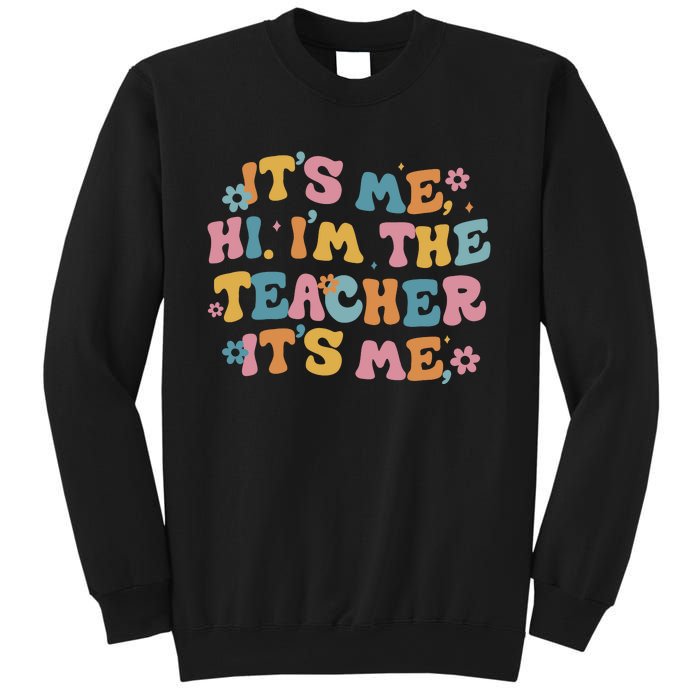 I Am Teacher It's Me Boho Groovy Sweatshirt