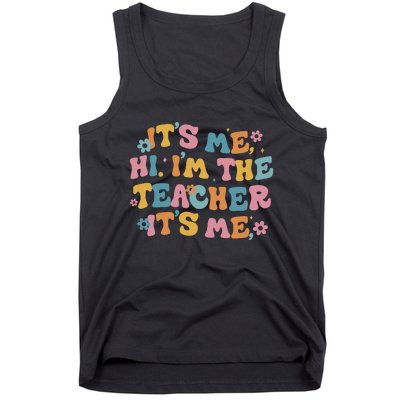 I Am Teacher It's Me Boho Groovy Tank Top