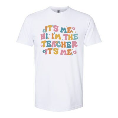 I Am Teacher It's Me Boho Groovy Softstyle CVC T-Shirt