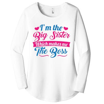 I Am The Big Sister For Girls Or Adults Novelty Gift Women's Perfect Tri Tunic Long Sleeve Shirt