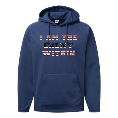 I Am The Enemy Within Harris 2024 Performance Fleece Hoodie