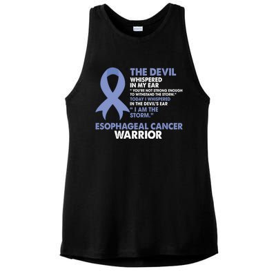 I Am The Storm Esophageal Cancer Awareness Warriors Fighters Gift Ladies PosiCharge Tri-Blend Wicking Tank