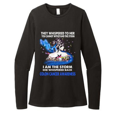 I Am The Storm Colon Cancer Awareness Gift Womens CVC Long Sleeve Shirt