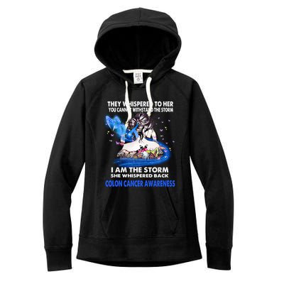 I Am The Storm Colon Cancer Awareness Gift Women's Fleece Hoodie