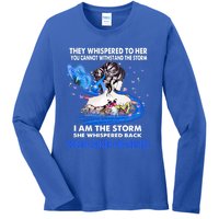 I Am The Storm Colon Cancer Awareness Gift Ladies Long Sleeve Shirt