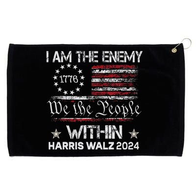 I Am The Enemy Within Harris Walz 2024 Grommeted Golf Towel