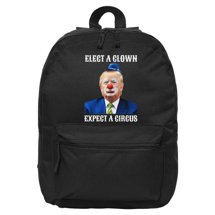 Impeach Anti Trump Elect A Clown Expect A Circus Fun Gift 16 in Basic Backpack