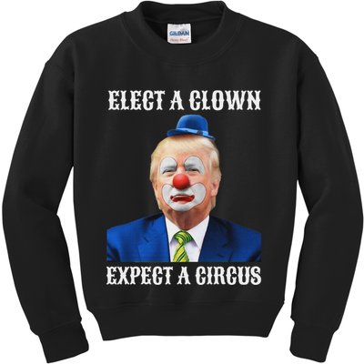Impeach Anti Trump Elect A Clown Expect A Circus Fun Gift Kids Sweatshirt