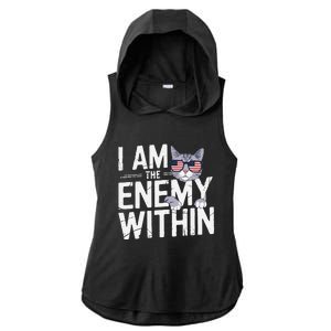 I Am The Enemy Within Kamala Harris 2024 Cat Lovers Funny Ladies PosiCharge Tri-Blend Wicking Draft Hoodie Tank