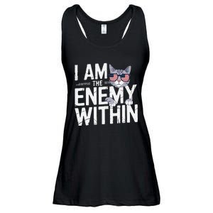 I Am The Enemy Within Kamala Harris 2024 Cat Lovers Funny Ladies Essential Flowy Tank