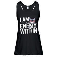 I Am The Enemy Within Kamala Harris 2024 Cat Lovers Funny Ladies Essential Flowy Tank