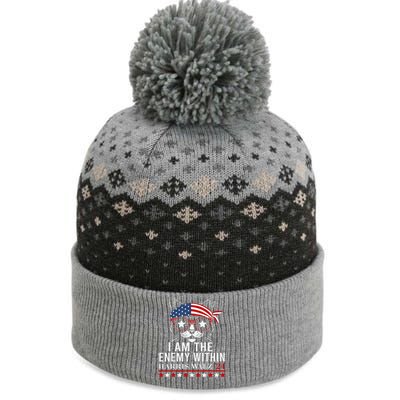 I Am The Enemy Within Kamala Harris 2024 Merch The Baniff Cuffed Pom Beanie