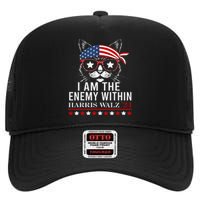 I Am The Enemy Within Kamala Harris 2024 Merch High Crown Mesh Back Trucker Hat