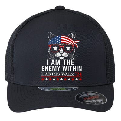 I Am The Enemy Within Kamala Harris 2024 Merch Flexfit Unipanel Trucker Cap