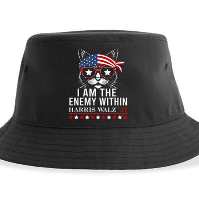 I Am The Enemy Within Kamala Harris 2024 Merch Sustainable Bucket Hat