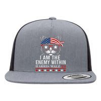 I Am The Enemy Within Kamala Harris 2024 Merch Flat Bill Trucker Hat