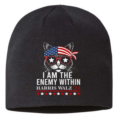 I Am The Enemy Within Kamala Harris 2024 Merch Sustainable Beanie