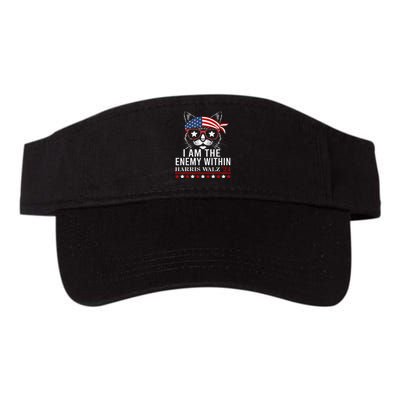 I Am The Enemy Within Kamala Harris 2024 Merch Valucap Bio-Washed Visor