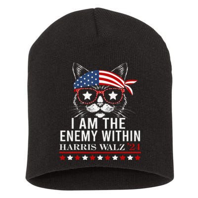 I Am The Enemy Within Kamala Harris 2024 Merch Short Acrylic Beanie