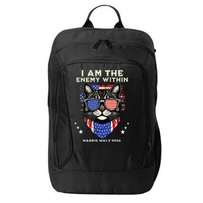 I Am The Enemy Within Harris Walz 2024 City Backpack