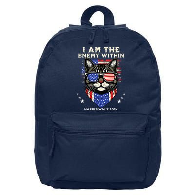 I Am The Enemy Within Harris Walz 2024 16 in Basic Backpack