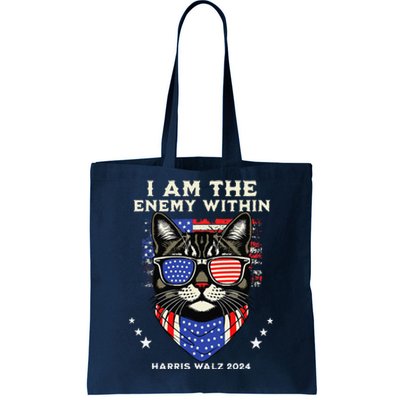 I Am The Enemy Within Harris Walz 2024 Tote Bag