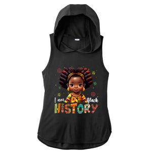 I Am The Strong African Queen Black History Month Ladies PosiCharge Tri-Blend Wicking Draft Hoodie Tank