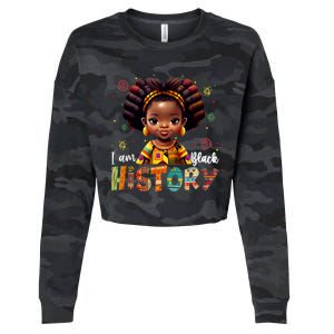 I Am The Strong African Queen Black History Month Cropped Pullover Crew