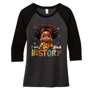 I Am The Strong African Queen Black History Month Women's Tri-Blend 3/4-Sleeve Raglan Shirt