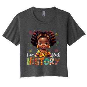 I Am The Strong African Queen Black History Month Women's Crop Top Tee