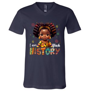 I Am The Strong African Queen Black History Month V-Neck T-Shirt