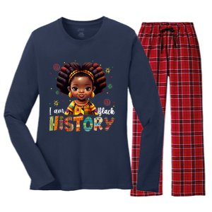 I Am The Strong African Queen Black History Month Women's Long Sleeve Flannel Pajama Set 