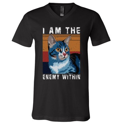 I Am The Enemy Within Kamala Harris 2024 Merch V-Neck T-Shirt