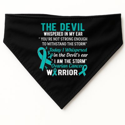 I Am The Storm Ovarian Cancer Warrior Funny Gift USA-Made Doggie Bandana