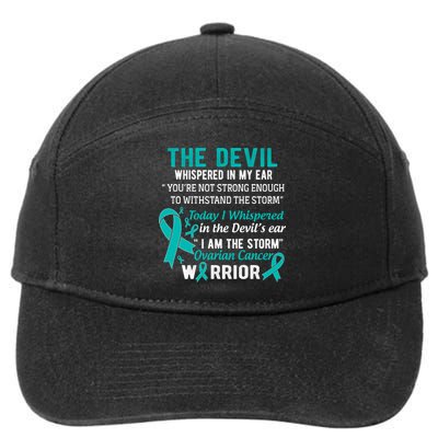 I Am The Storm Ovarian Cancer Warrior Funny Gift 7-Panel Snapback Hat
