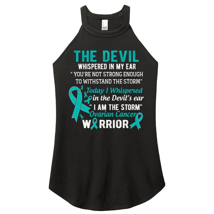 I Am The Storm Ovarian Cancer Warrior Funny Gift Women's Perfect Tri Rocker Tank