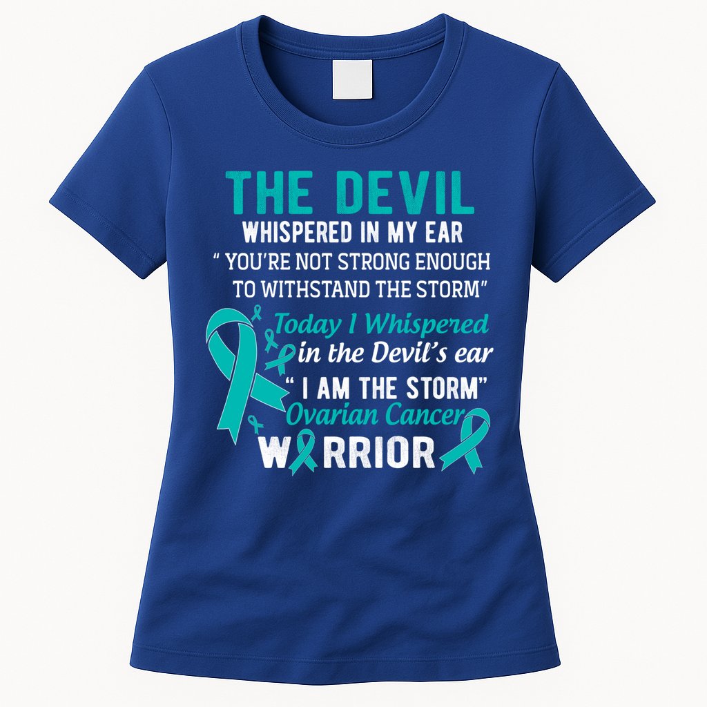 I Am The Storm Ovarian Cancer Warrior Funny Gift Womens T-Shirt